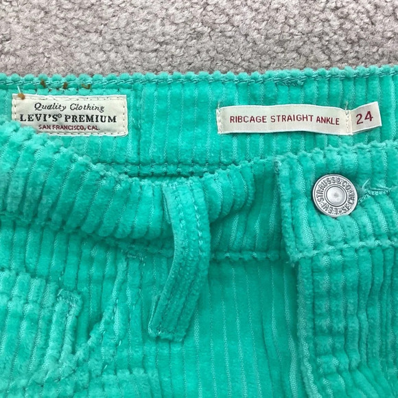 Levi's Corduroy Ribcage Straight Ankle Pants Size 24 - Picture 8 of 11